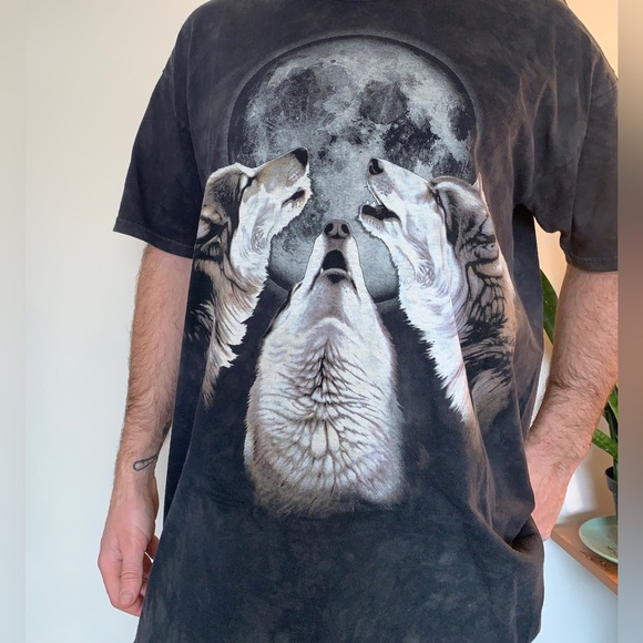 Mystical Howling Wolves Full Moon XL T-Shirt - Picture 3 of 6